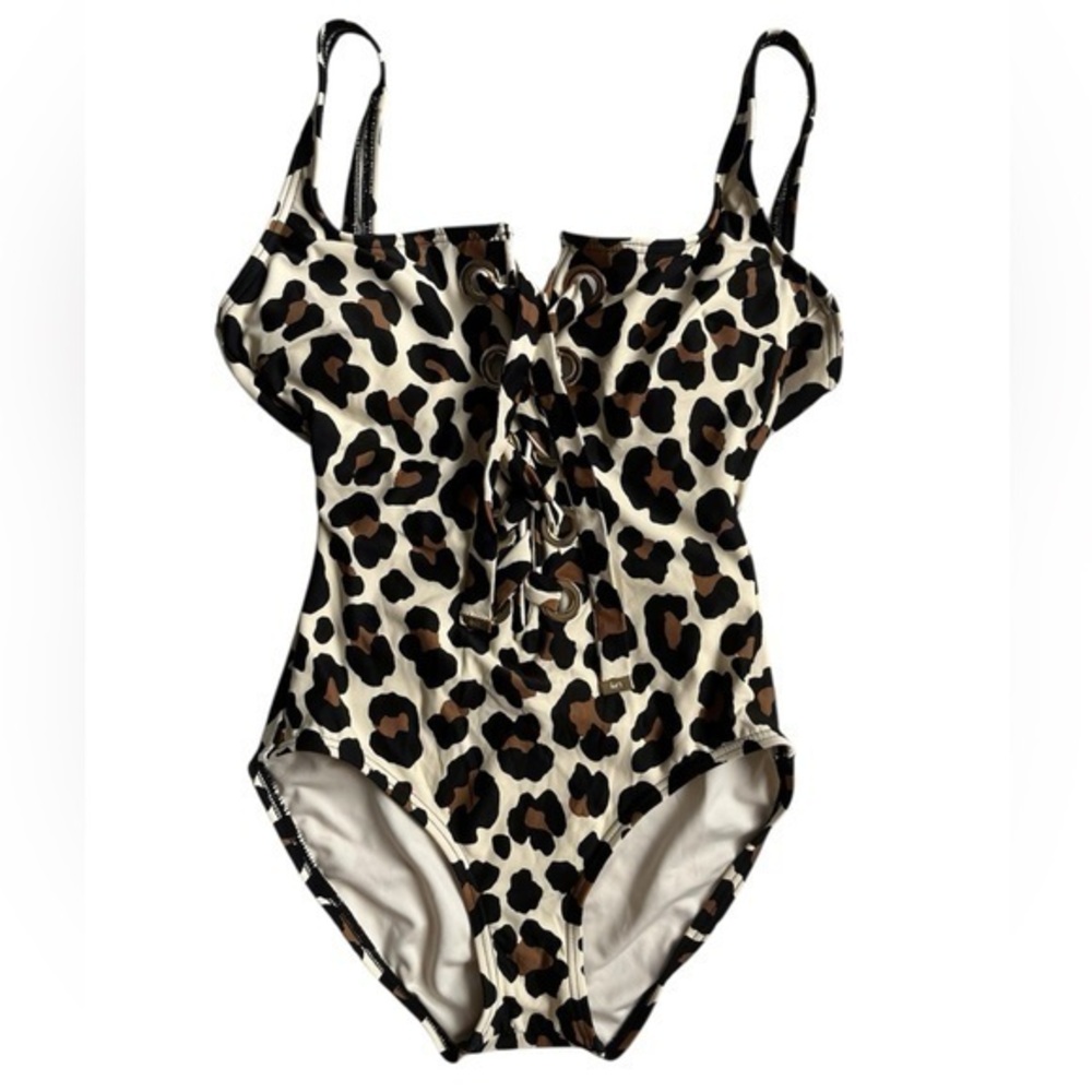 Michael Kors Leopard Print One Piece Swimsuit